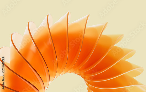 Glass gradient geometry background, 3d rendering.