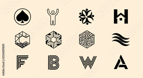 Collection of Modern and Geometric Logo Designs