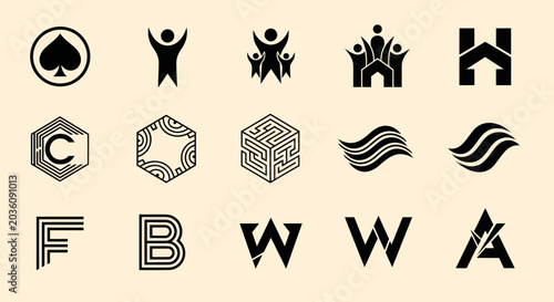 Modern Logo Designs Collection: Icons, Letters, and Symbols