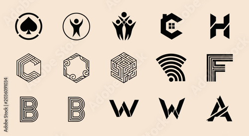 Modern Logo Designs Collection: Icons, Letters, Symbols, Abstract Shapes