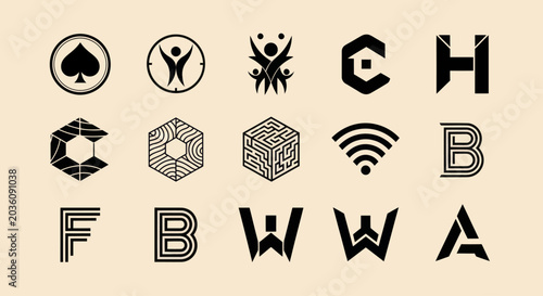 Modern Logo Designs Collection: Icons, Letters, Symbols, and Shapes