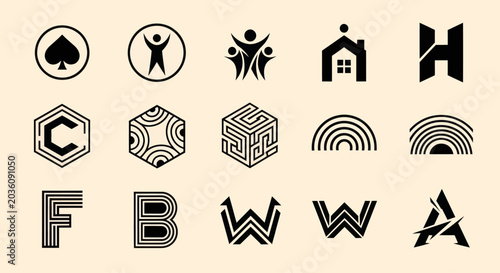 Modern Logo Designs Collection: Symbols, Initials, and Icons
