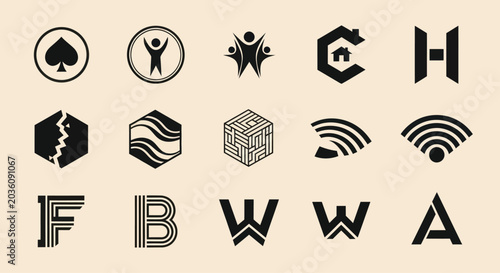 Modern Logo Designs Collection: Symbols, Letters, Abstract Shapes for Branding