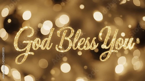 A beautiful golden glitter text overlay that says 