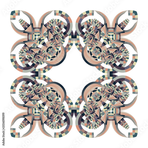 op art creative pattern, ornament, modern abstract foral background, original decoration