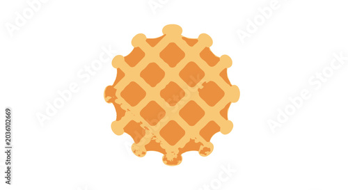 Decorative waffle border with rounded halftone texture