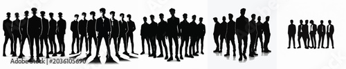 Φωτογραφία Vector silhouette of boyband
