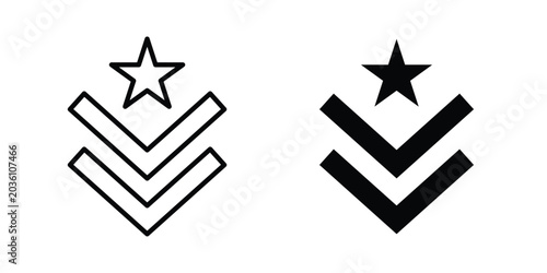 Fotografie Military rank badge icon