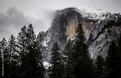 Winter Fog on Half Dome, Yosemite National Park, California