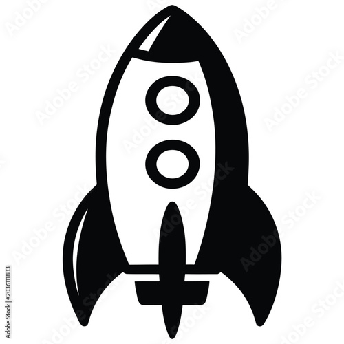 Cartoon space rocket vector illustration icon design