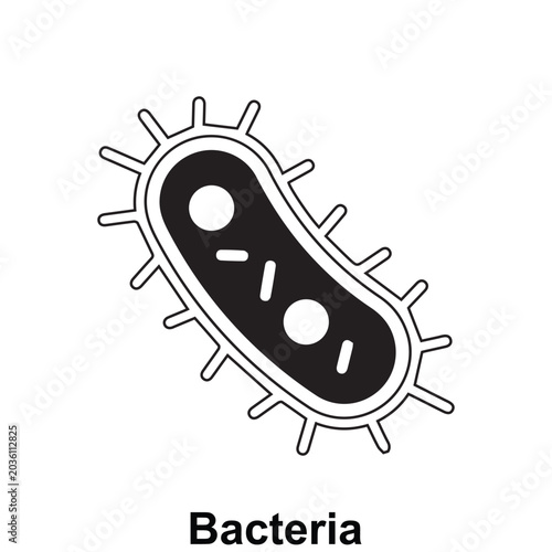 Foto Modern bacteria icon representing microbiology, infectious diseases, and laboratory research in a clean and professional editable vector design