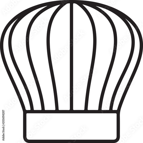 Chef's hat isolated on white background for culinary concepts and restaurant branding