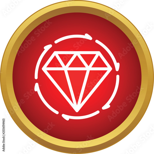 Canvas Print Diamond icon representing premium value and a circulating quality standard