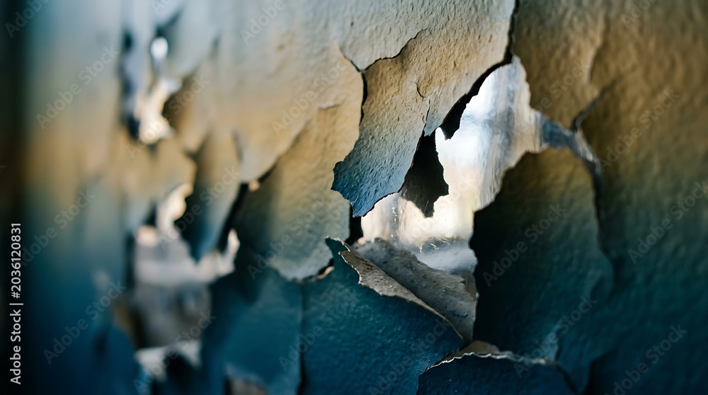 Fototapeta premium Closeup of Torn Paper Edges with Abstract Texture.