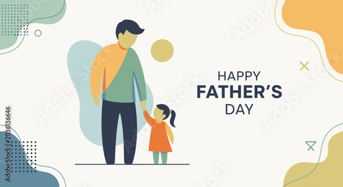 Father and little girl.
