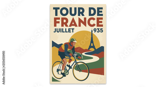 Tour de France 1935 vintage cycling poster