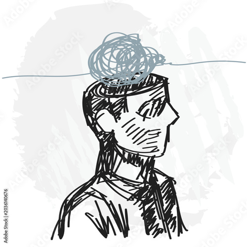 Foto Intricate Problem Complication Cognitive Dilemma Vector Sketch