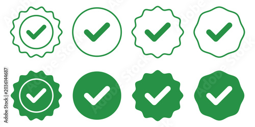 Bild auf Leinwand Checkmark icon set