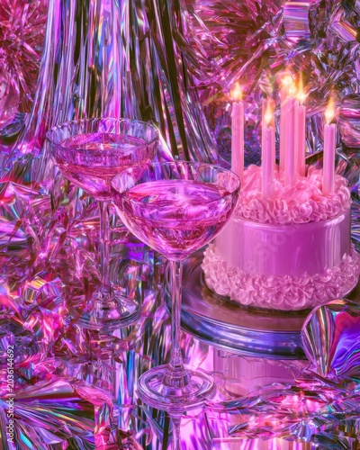 Celebrate in vibrant luxury with a stunning birthday backdrop and delightful treats