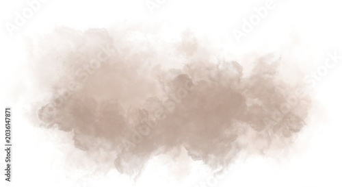 Warm Beige Smoke Cloud Horizontal PNG Transparent for Poster and Banner Design