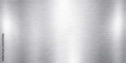 Tableau sur toile A shiny brushed metal texture on a stainless steel or aluminum plate surface, fe
