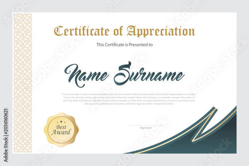 Photos award certificate, graduation, charter template