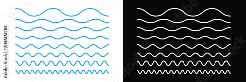 Photography Wave line and wavy zigzag pattern lines