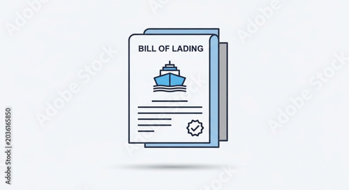Cuadro en lienzo Bill of Lading Document Illustration