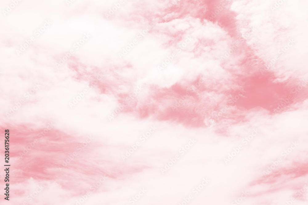 Fototapeta premium Pink sky nature background pastel dreamy fluffy gradient peaceful fantasy abstract cute cloudy nature environment.