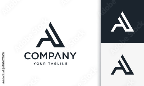 letter A Initial Logo Concept