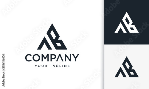 letter AB Initial Logo Concept