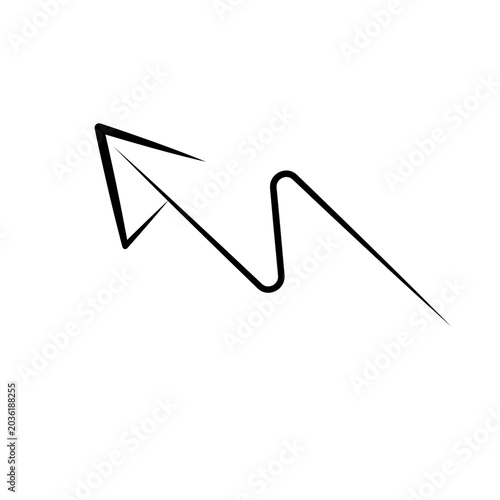 Hand drawn loop arrow symbol