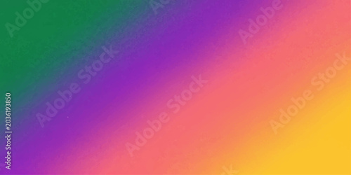 Obraz na płótnie A vibrant gradient of emerald green smoothly transitions into deep purple, then to a warm coral pink, and finally to a bright sunshine yellow