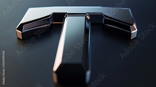 Metallic Letter T