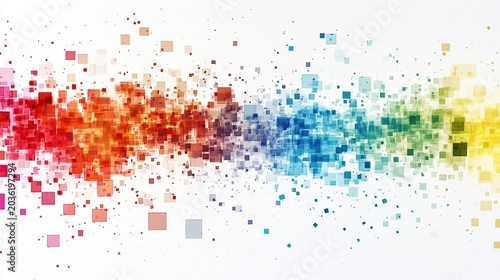 Abstract Colorful Squares Design