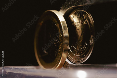 Photos Euro coins close up
