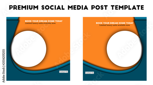 Luxury Real Estate Instagram Carousel Social Media Post Template isolated transparent background, editable vector artwork PNG file, modern property marketing banner design