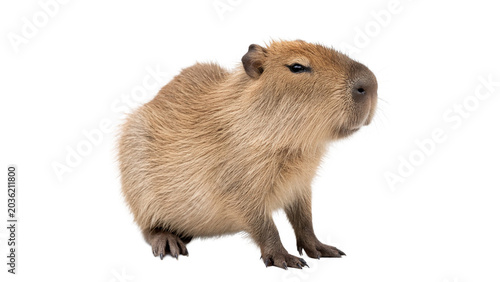 Photography Cute wild capybara giant rodent mammal wildlife animal on transparent background