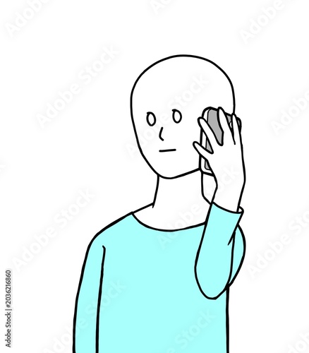 Person making a phone call