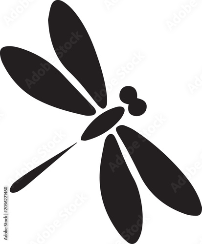Black butterfly with spread wings flying Vector