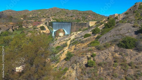 Aerial view of the Elche Reservoir, Alicante province, Valencian Community, Spain