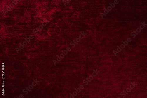 Valokuva Dark red crushed velvet texture background, luxury burgundy velour fabric with soft shiny pattern