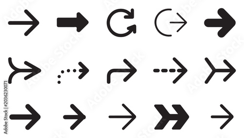 Konstfotografi Set of black arrows