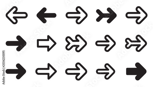 Photos Set of black arrows
