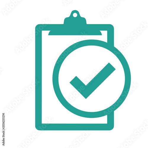 Clipboard with checkmark icon, task completion symbol