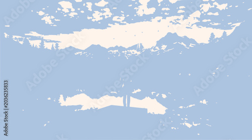 Minimalist Mountain Landscape Reflection Serene Sky