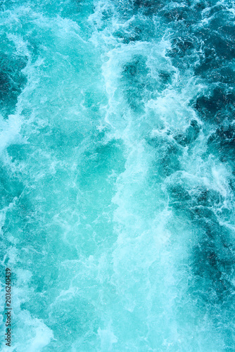 Aerial view of the sea wave