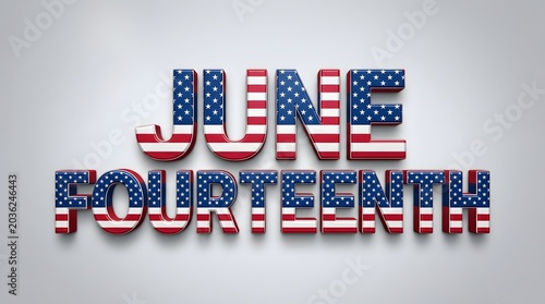 Juneteenth Celebration Text with American Flag Pattern