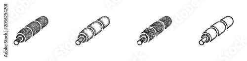 Photos Sketch myelin sheath icon design set