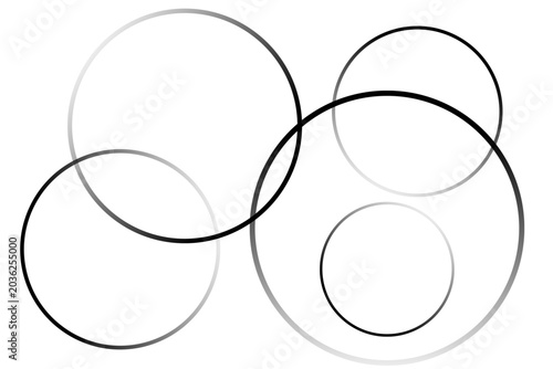Tableau sur toile Abstract Faded Stroke Circles Vector Background